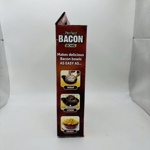 As Seen On TV Perfect Bacon Bowl 2 Bowls Included Dishwasher Safe New in Box - Picture 2 of 8